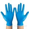 Gants de nitrile bleu nitrile jetable 510k en poudre 510k